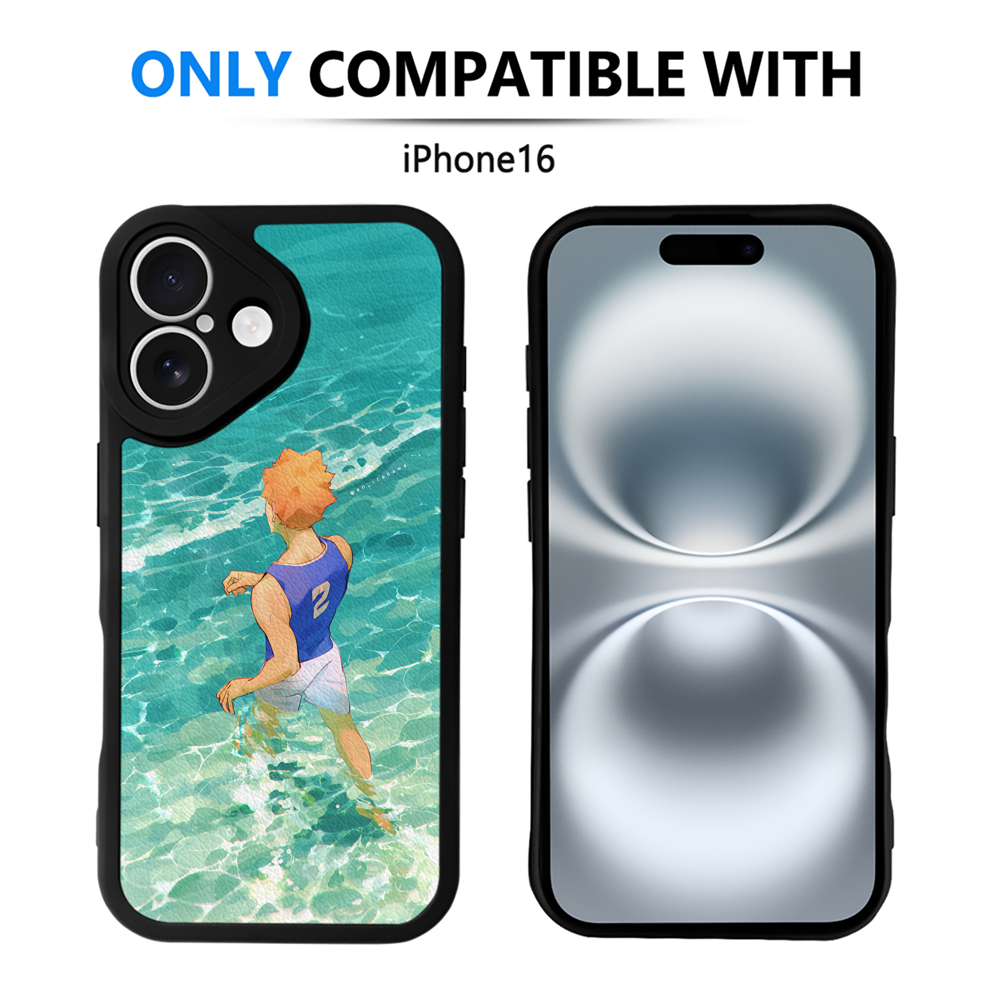 （画像用） ハイキュー!! Haikyu!! 【iPhone 16シリーズ対応】シリコンスマホケース（レザー調） 材質：シリコン